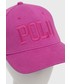 Czapka Polo Ralph Lauren czapka kolor fioletowy z aplikacją