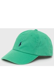 Czapka czapka bawełniana kolor zielony z aplikacją - Answear.com Polo Ralph Lauren