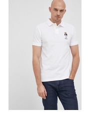 T-shirt - koszulka męska Polo bawełniane kolor biały z aplikacją - Answear.com Polo Ralph Lauren