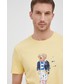 T-shirt - koszulka męska Polo Ralph Lauren T-shirt bawełniany kolor żółty z nadrukiem
