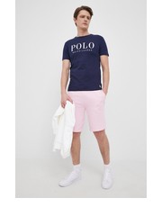 T-shirt - koszulka męska t-shirt bawełniany kolor granatowy gładki - Answear.com Polo Ralph Lauren