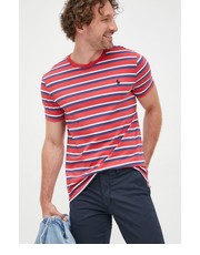 T-shirt - koszulka męska t-shirt bawełniany kolor czerwony wzorzysty - Answear.com Polo Ralph Lauren