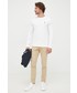 T-shirt - koszulka męska Polo Ralph Lauren longsleeve bawełniany kolor biały z nadrukiem