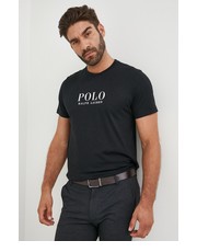 T-shirt - koszulka męska t-shirt bawełniany kolor czarny z nadrukiem - Answear.com Polo Ralph Lauren