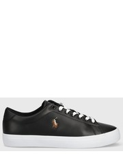 Buty sportowe sneakersy skórzane LONGWOOD kolor czarny - Answear.com Polo Ralph Lauren