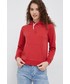 Bluza Polo Ralph Lauren bluza bawełniana damska kolor czerwony z kapturem z aplikacją