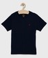 Koszulka Polo Ralph Lauren T-shirt bawełniany dziecięcy kolor granatowy gładki