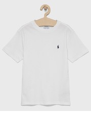 Koszulka T-shirt bawełniany dziecięcy kolor biały gładki - Answear.com Polo Ralph Lauren