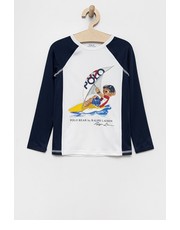 Koszulka longsleeve dziecięcy kolor granatowy z nadrukiem - Answear.com Polo Ralph Lauren