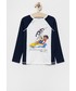 Koszulka Polo Ralph Lauren longsleeve dziecięcy kolor granatowy z nadrukiem