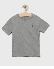 Koszulka t-shirt bawełniany dziecięcy kolor szary melanżowy - Answear.com Polo Ralph Lauren