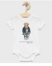 Bluzka body bawełniane niemowlęce kolor biały - Answear.com Polo Ralph Lauren