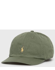 Czapka dziecięca czapka bawełniana kolor zielony gładka - Answear.com Polo Ralph Lauren