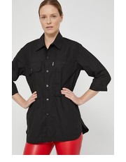 Koszula Koszula bawełniana damska kolor czarny regular z kołnierzykiem klasycznym - Answear.com G-Star Raw