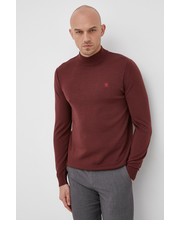 Sweter męski sweter wełniany kolor bordowy z półgolfem - Answear.com G-Star Raw