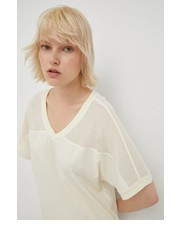 Bluzka t-shirt bawełniany kolor beżowy - Answear.com G-Star Raw