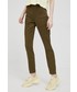 Spodnie G-Star Raw spodnie damskie kolor beżowy fason cargo high waist
