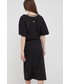 Sukienka G-Star Raw sukienka bawełniana kolor czarny maxi oversize