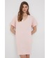 Sukienka G-Star Raw sukienka bawełniana kolor różowy mini prosta