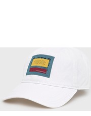 Czapka czapka bawełniana kolor biały z aplikacją - Answear.com G-Star Raw