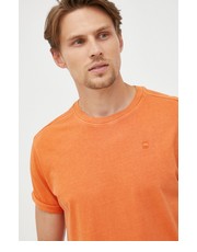 T-shirt - koszulka męska t-shirt bawełniany kolor pomarańczowy - Answear.com G-Star Raw