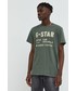 T-shirt - koszulka męska G-Star Raw t-shirt bawełniany kolor zielony z nadrukiem