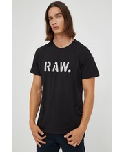 T-shirt - koszulka męska t-shirt bawełniany kolor biały z nadrukiem - Answear.com G-Star Raw