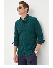 Koszula męska koszula bawełniana męska kolor zielony regular z kołnierzykiem button-down - Answear.com Scotch & Soda