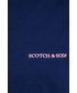 Bluzka Scotch & Soda Longsleeve bawełniany kolor granatowy gładki