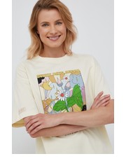 Bluzka t-shirt bawełniany kolor beżowy - Answear.com Scotch & Soda