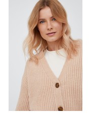 Sweter kardigan z domieszką wełny damski kolor beżowy - Answear.com Scotch & Soda