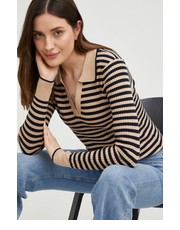 Sweter sweter z domieszką wełny damski kolor beżowy lekki - Answear.com Scotch & Soda