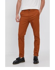 Spodnie męskie Spodnie męskie kolor brązowy dopasowane - Answear.com Scotch & Soda