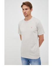 T-shirt - koszulka męska t-shirt bawełniany kolor beżowy gładki - Answear.com Scotch & Soda