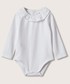 Odzież dziecięca Mango Kids Body niemowlęce kolor biały