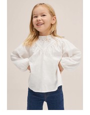 Koszulka Koszula bawełniana dziecięca kolor biały - Answear.com Mango Kids