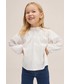 Koszulka Mango Kids Koszula bawełniana dziecięca kolor biały