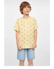 Koszulka t-shirt bawełniany dziecięcy Stamp3 kolor żółty wzorzysty - Answear.com Mango Kids