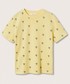 Koszulka Mango Kids t-shirt bawełniany dziecięcy Stamp3 kolor żółty wzorzysty