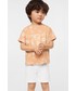 Koszulka Mango Kids t-shirt bawełniany dziecięcy Cuba kolor pomarańczowy wzorzysty
