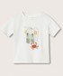 Koszulka Mango Kids t-shirt bawełniany dziecięcy Padded kolor biały z aplikacją