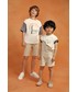 Koszulka Mango Kids t-shirt bawełniany dziecięcy Padded kolor biały z aplikacją