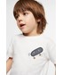 Koszulka Mango Kids t-shirt bawełniany dziecięcy Park kolor biały z nadrukiem