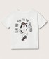 Koszulka Mango Kids t-shirt bawełniany dziecięcy Park kolor biały z nadrukiem