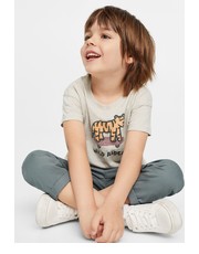 Koszulka t-shirt bawełniany dziecięcy Wildy kolor szary z nadrukiem - Answear.com Mango Kids