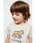 Koszulka Mango Kids t-shirt bawełniany dziecięcy Wildy kolor szary z nadrukiem