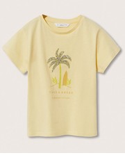 Koszulka t-shirt bawełniany dziecięcy Shine kolor żółty - Answear.com Mango Kids
