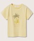 Koszulka Mango Kids t-shirt bawełniany dziecięcy Shine kolor żółty