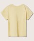 Koszulka Mango Kids t-shirt bawełniany dziecięcy Shine kolor żółty