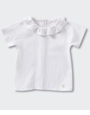 Koszulka t-shirt bawełniany dziecięcy Bimba3 kolor biały gładki - Answear.com Mango Kids